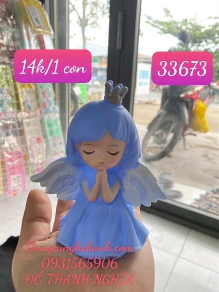 Tượng Thiên Thần - Tiên - Búp Bê Nhựa - PKD - thiên thần có cánh xanh