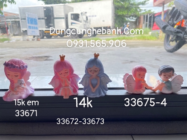 Tượng Thiên Thần - Tiên - Búp Bê Nhựa - PKD - thiên thần có cánh xanh