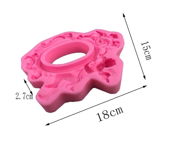Khuôn Silicon - Vòng Tròn Thiên Thần 18cm Vòng Hoa Văn