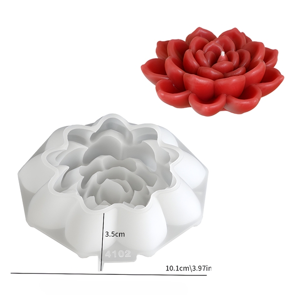 Khuôn Silicon - Sen Đá - Tia Tầng Mộng Nước 9cm