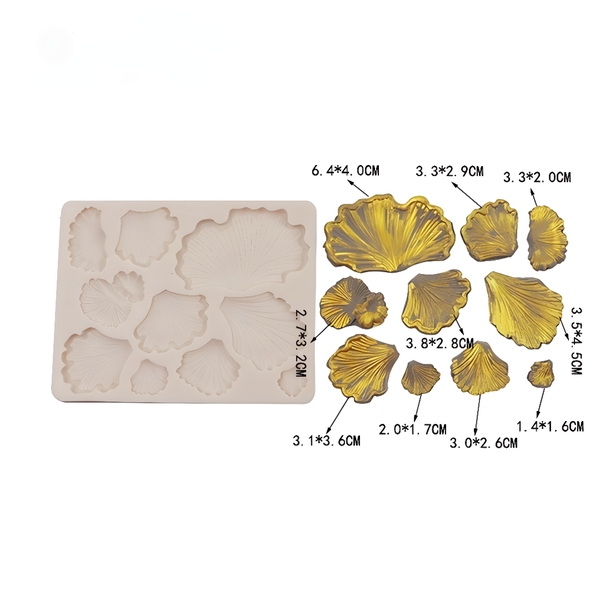 Khuôn Silicon - Nấm Lá Quạt 6c