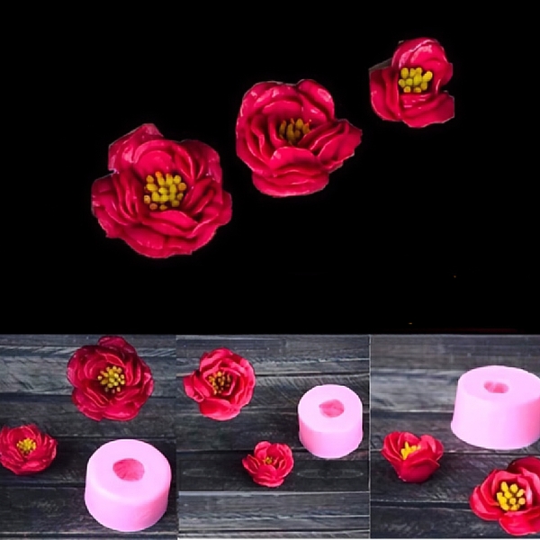 Khuôn Silicon - Hoa Hồng Lai - Hồng Trà V6 - 5cm