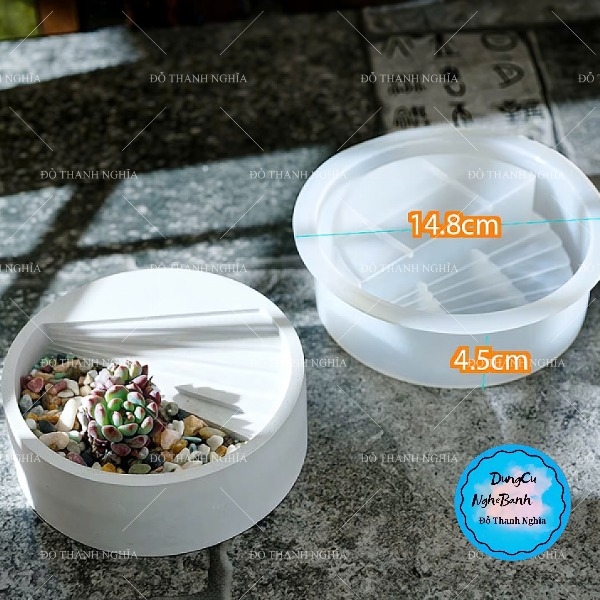 Khuôn Silicon - Đế Bậc Thang Tròn 13cm