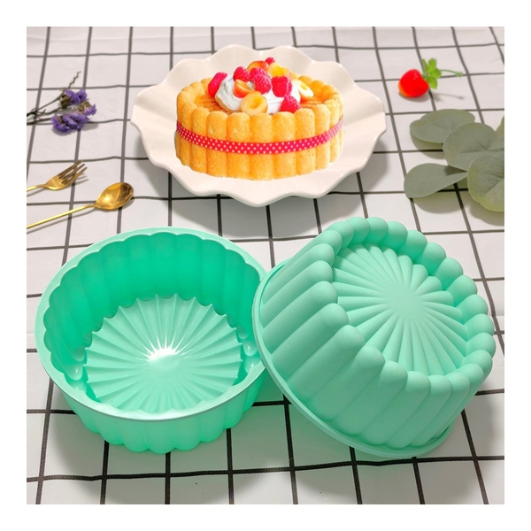 Khuôn Silicon - Đế - Quạt Thanh Viền - 24cm