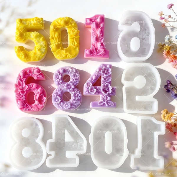 Khuôn Silicon - Số Hoa 0-9 - Số 6