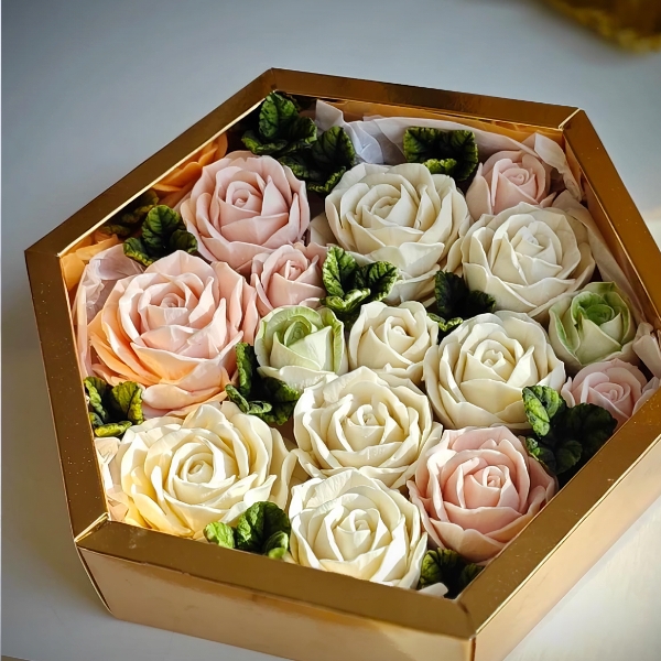 Khuôn Silicon - Hoa Hồng Nở Cánh Thẳng 6cm