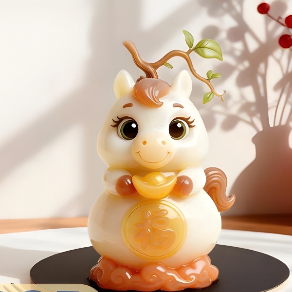Khuôn Silicon - Động Vật - Ngựa Thỏi Vàng Cành Cây