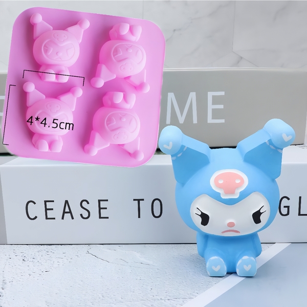 Khuôn Silicon - Vĩ Mèo Kuromi 4C