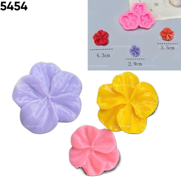 Khuôn Silicon - Hoa Cúc Panse Set 3 - 3-3.5-4.5cm