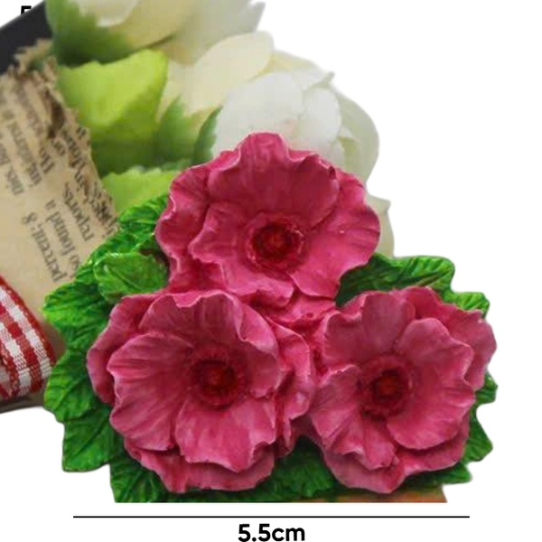 Khuôn Silicon - Chùm Hoa Cúc - Kèm Lá 6.5cm