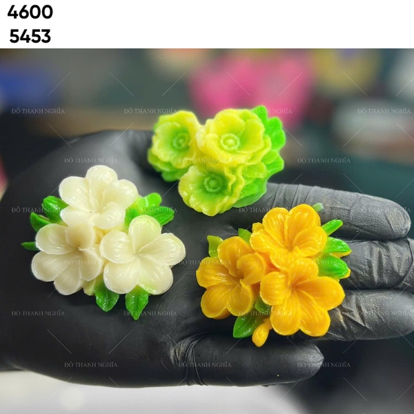 Khuôn Silicon - Hoa Sứ - 6.1cm - chùm hoa Sứ Kèm Lá