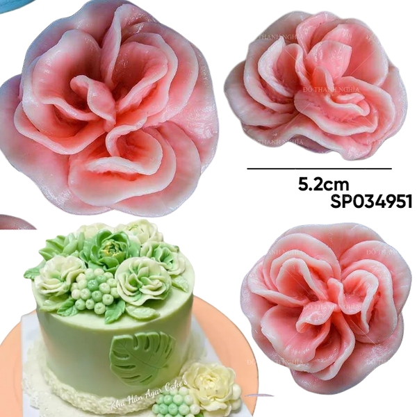 Khuôn Silicon - Hoa Cẩm Chướng Cuộn X10 - 5.2cm