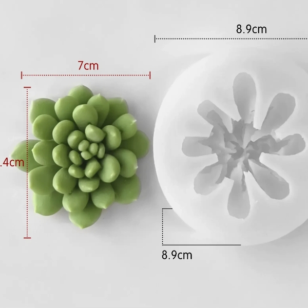 Khuôn Silicon - Sen Đá - Tia Tầng 7Cm