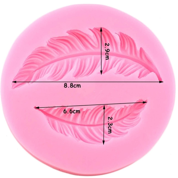 Khuôn Silicon - Lá Lông Vũ - 9cm - 2c - Oval