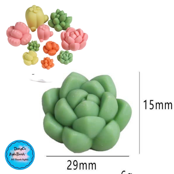 Khuôn Silicon - Sen Đá Tia Tầng Mộng Nước 2.9cm