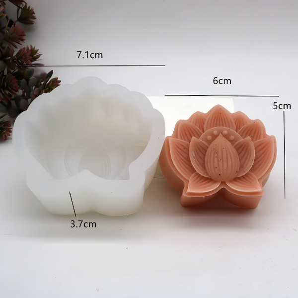 Khuôn Silicon -Mặt Hoa Sen 6cm