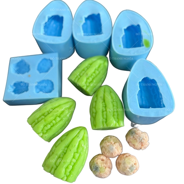 Khuôn Silicon - Món Ăn - 1 Trái Khổ Qua Tách Lẻ Từ Set 4