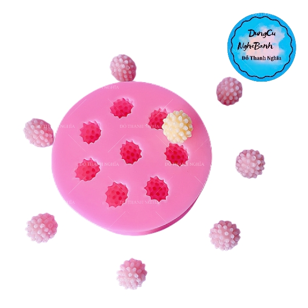 Khuôn Silicon - Trái Cây Berry - Phúc Bồn Tử - Rasberry 6c