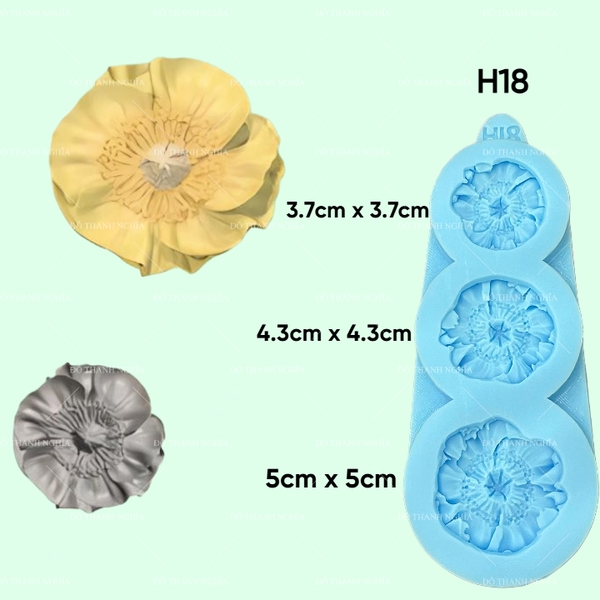 Khuôn Silicon - Hoa Hàn Quốc - H18