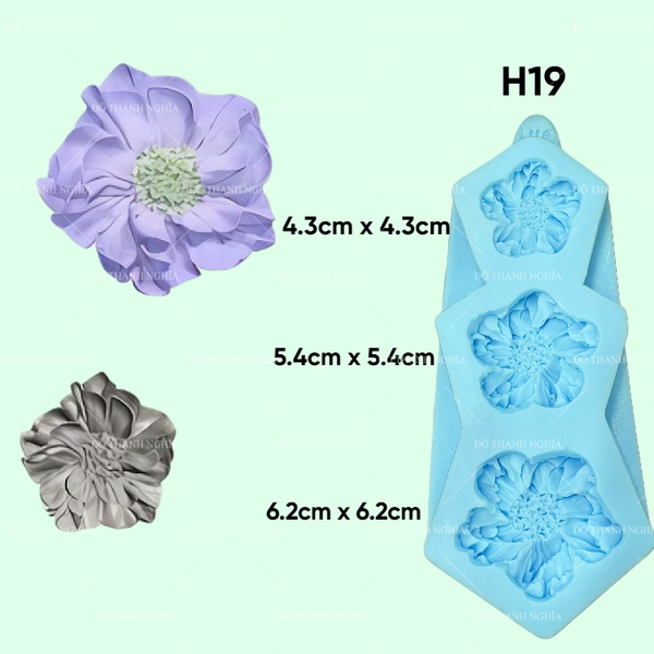 Khuôn Silicon - Hoa Hàn Quốc - H19