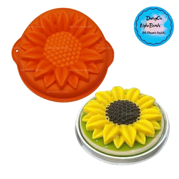 Khuôn Silicon - Đế - Hoa Hướng Dương 24cm Cao 4cm