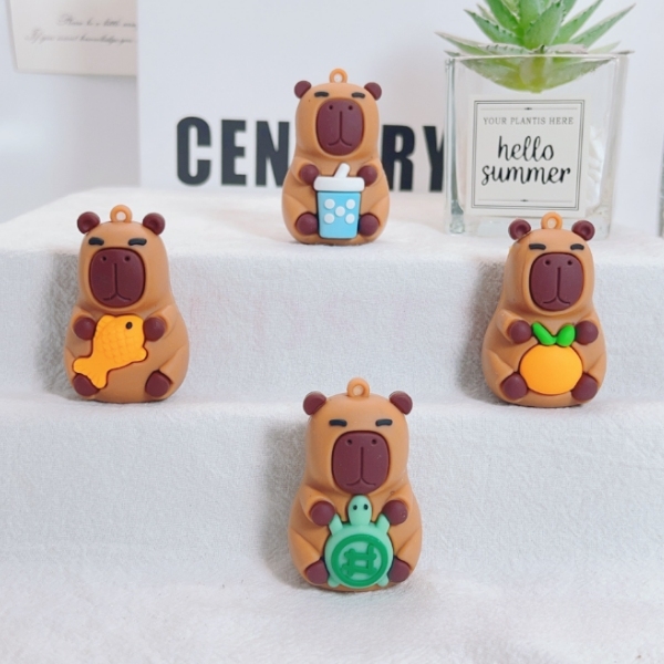 Khuôn Silicon - Động Vật - Capybara 2 Mảnh Thỏi Vàng