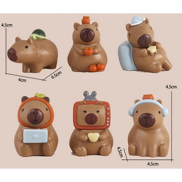 Khuôn Silicon - Động Vật - Capybara 2 Mảnh Cưỡi Rùa