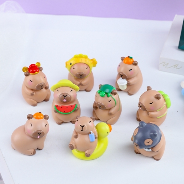 Khuôn Silicon - Động Vật - Capybara 2 Mảnh Trà Sữa 6Cm