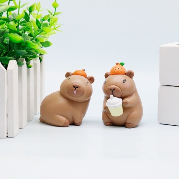 Khuôn Silicon - Động Vật - Capybara 2 Mảnh Trà Sữa 6Cm