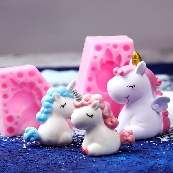 Khuôn Silicon - Động Vật - Ngựa Pony 2 Mảnh 6cm