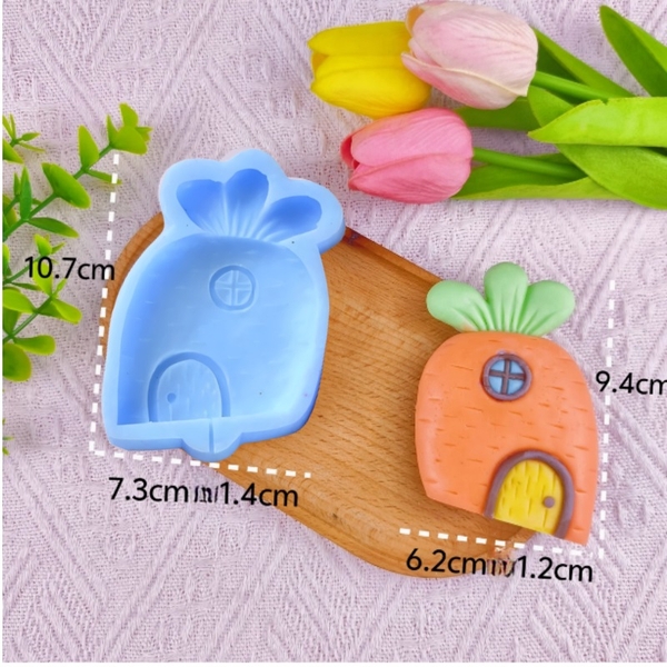 Khuôn Silicon - Rau Củ - Cà Rốt Cánh Cửa