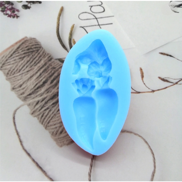 Khuôn Silicon - Rau Củ - Cà Rốt - Kèm Lá 2c
