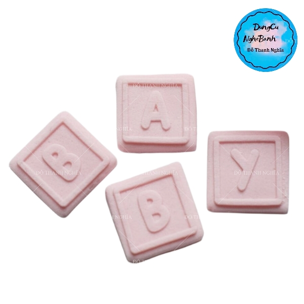 Khuôn Silicon - Chữ Cái IN - Chữ Cái Baby 2.8cm Gạch