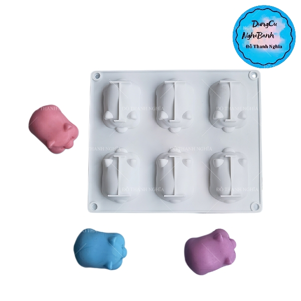 Khuôn Silicon - Động Vật - Heo Ú Vĩ 6c