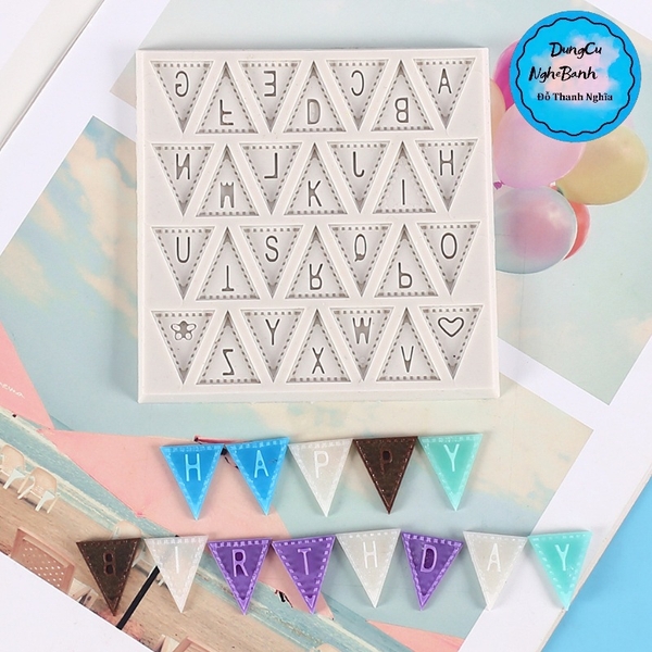 Khuôn Silicon - Chữ Số - Set 2 - 2cm - Tam Giác