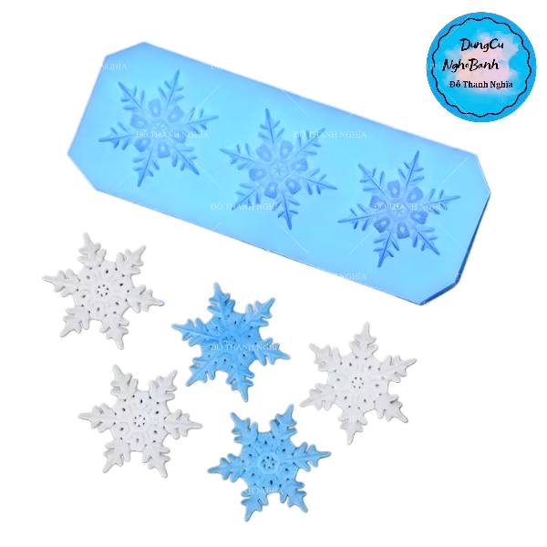 Khuôn Silicon - Noel - Cánh Tuyết Noel - 4.1cm Vĩ 3C