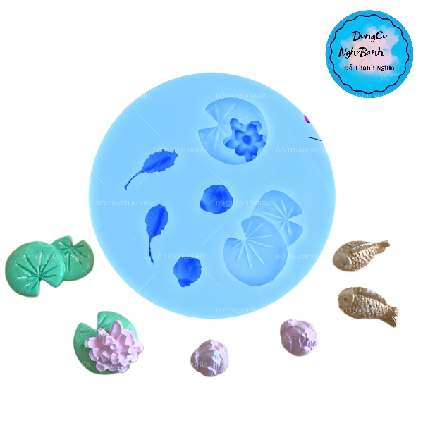 Khuôn Silicon - Biển - Cá Hoa Sen Búp Sen Nhỏ - Vĩ 6c