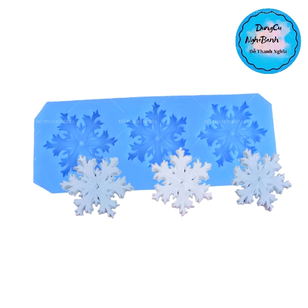 Khuôn Silicon - Noel - Cánh Tuyết Noel - 4Cm Vĩ 3C Kiểu