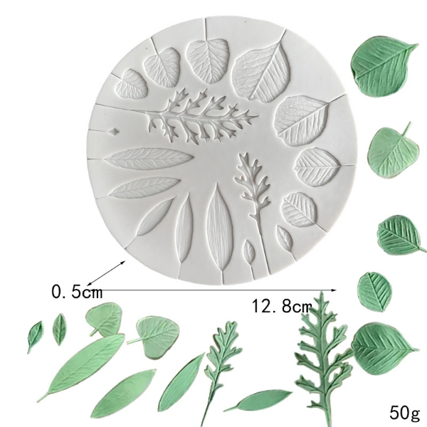 Khuôn Silicon - Lá Nhọn + Bầu 17c