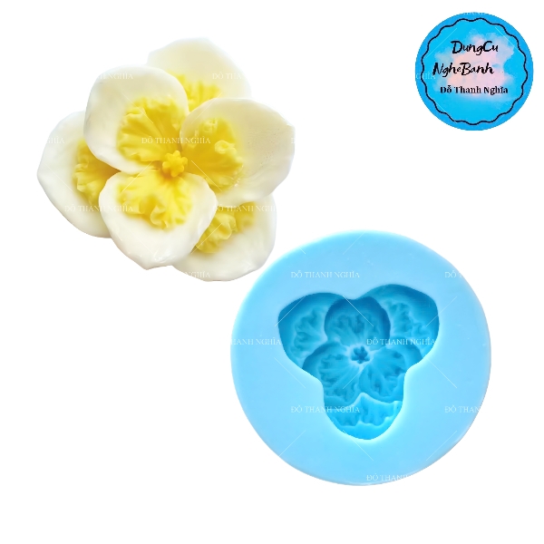 Khuôn Silicon - Hoa Thuỷ Tiên 6.5cm