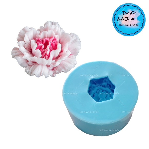 Khuôn Silicon - Hoa Mẫu Đơn - 5.8cm - V69
