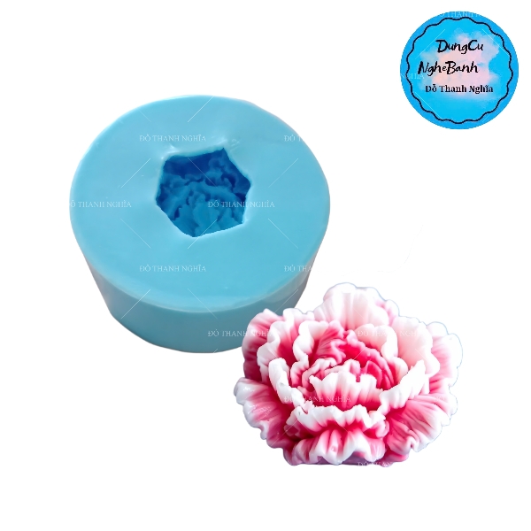 Khuôn Silicon - Hoa Mẫu Đơn - 5.8cm - V69