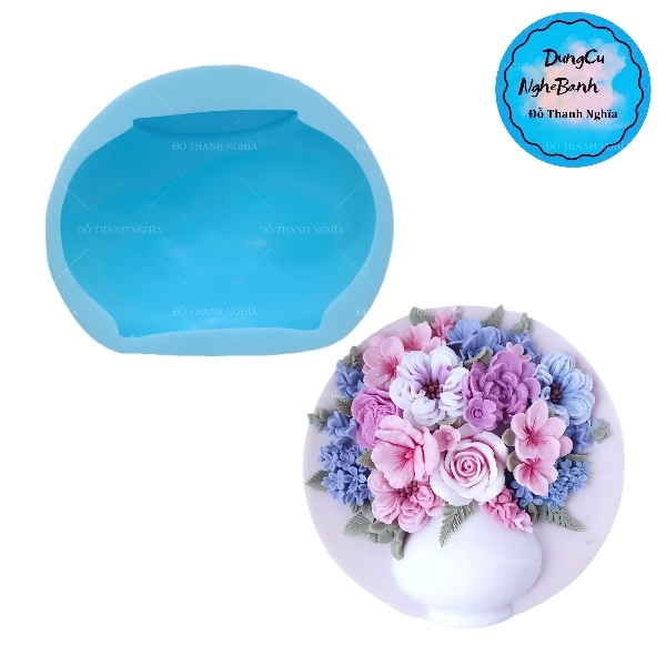 Khuôn Silicon - Bình Hoa - Trơn - 9cm
