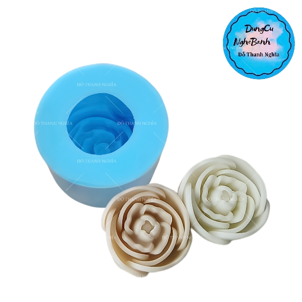 Khuôn Silicon - Hoa Mẫu Đơn - Mẫu Đơn Cánh Vòng 4.8cm