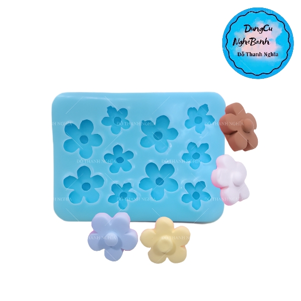 Khuôn Silicon - Hoa Mai Đào Nằm - 10c - 1.3 -> 1.8cm- CN