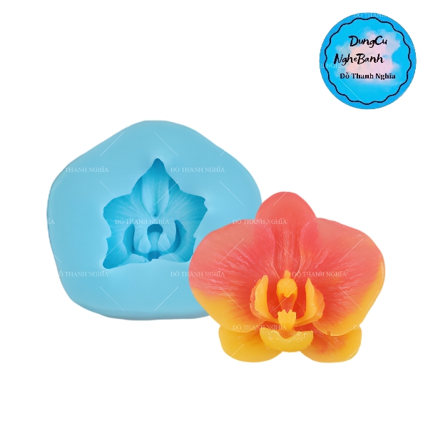 Khuôn Silicon - Hoa Lan Nằm - 5.5cm