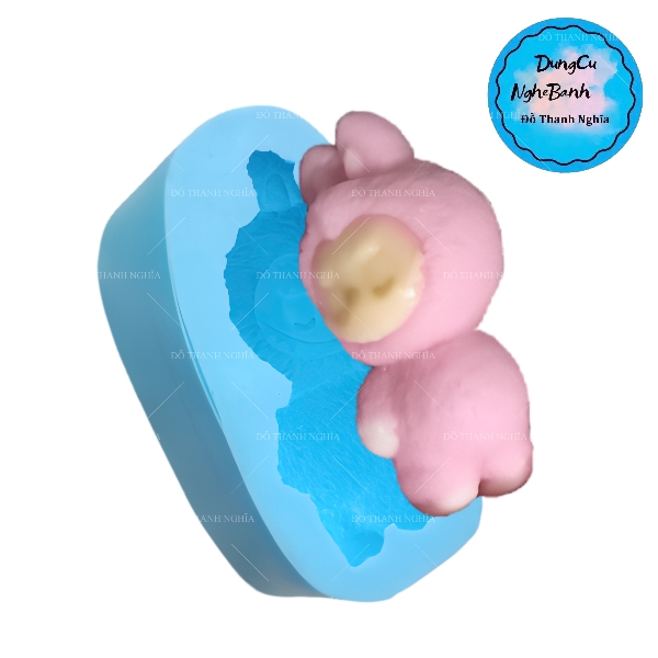 Khuôn Silicon - Labubu Nằm Nghiêng 9cm