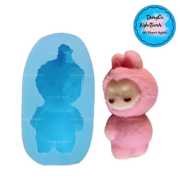 Khuôn Silicon - Labubu Nằm Nghiêng 9cm