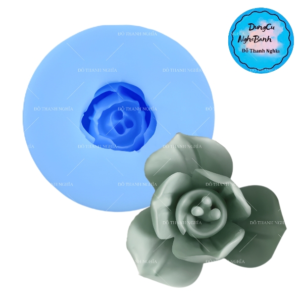 Khuôn Silicon - Hoa Lan - 4.8cm - Nhụy 3 Tầng