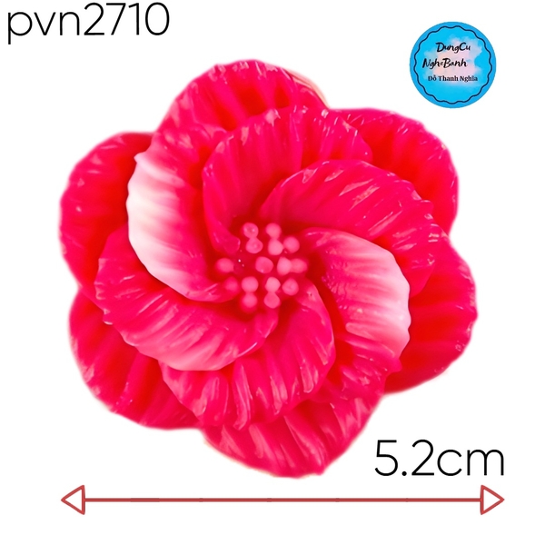 Khuôn Silicon - Hoa Cúc Xoay Nhuỵ 5.2cm